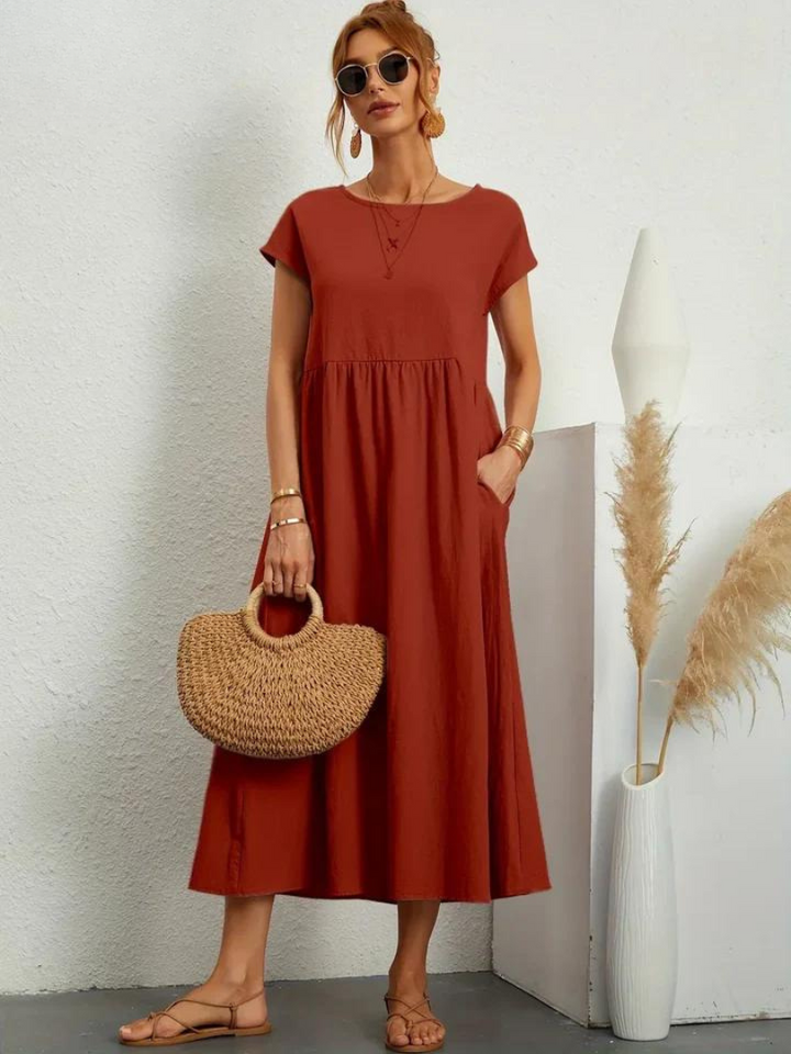 Ruby   | Elegant Essential Dress Made of Cotton and Linen