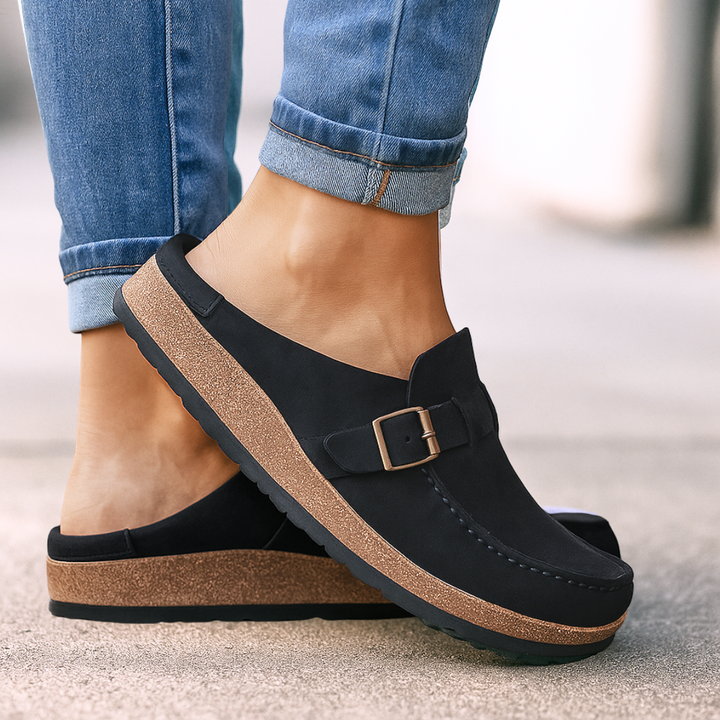 Wendy | Casual Slip-On Loafers with Buckle Detail