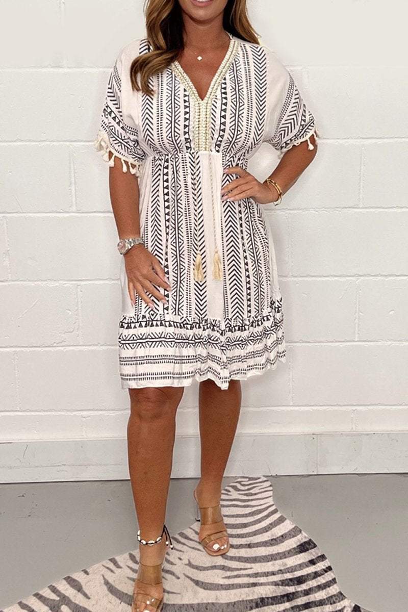 Begur Dress with V-Neck