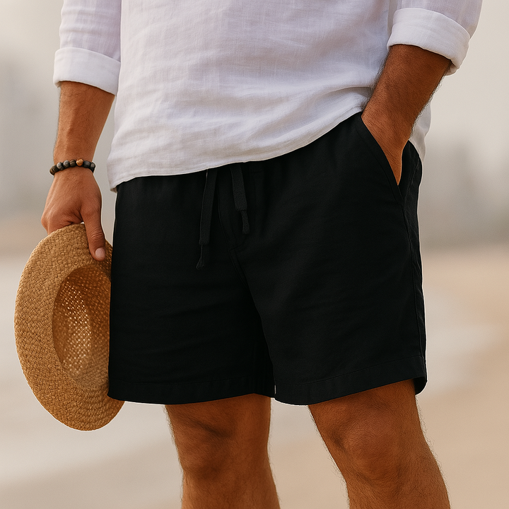 Viktor| Cotton-linen shorts