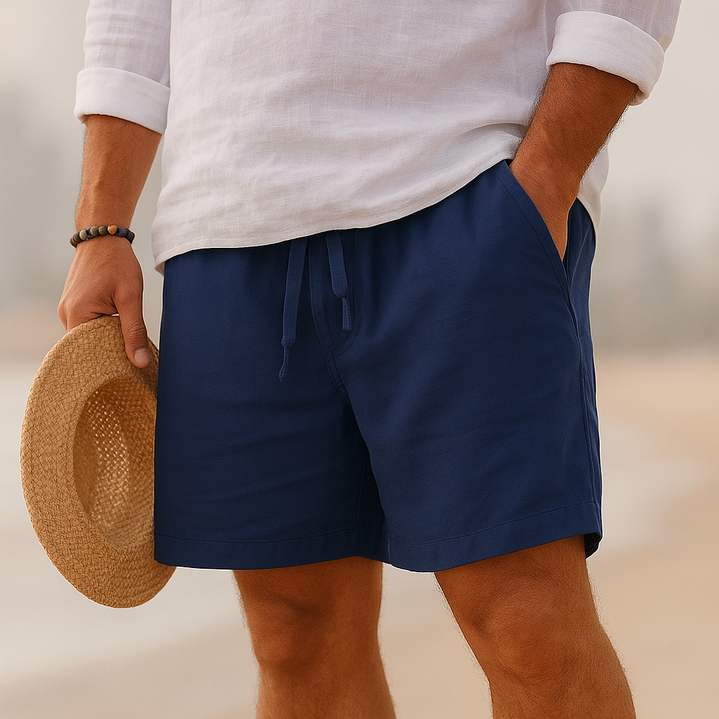 Viktor| Cotton-linen shorts