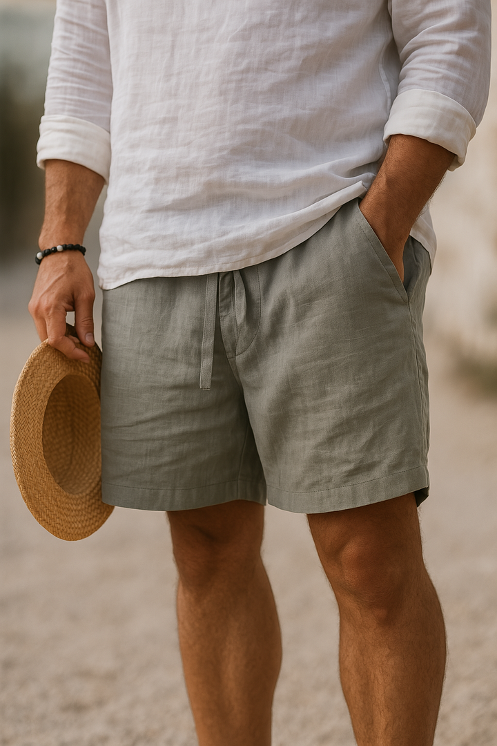 Viktor| Cotton-linen shorts