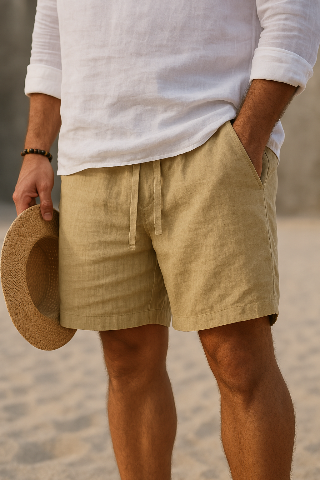 Viktor| Cotton-linen shorts