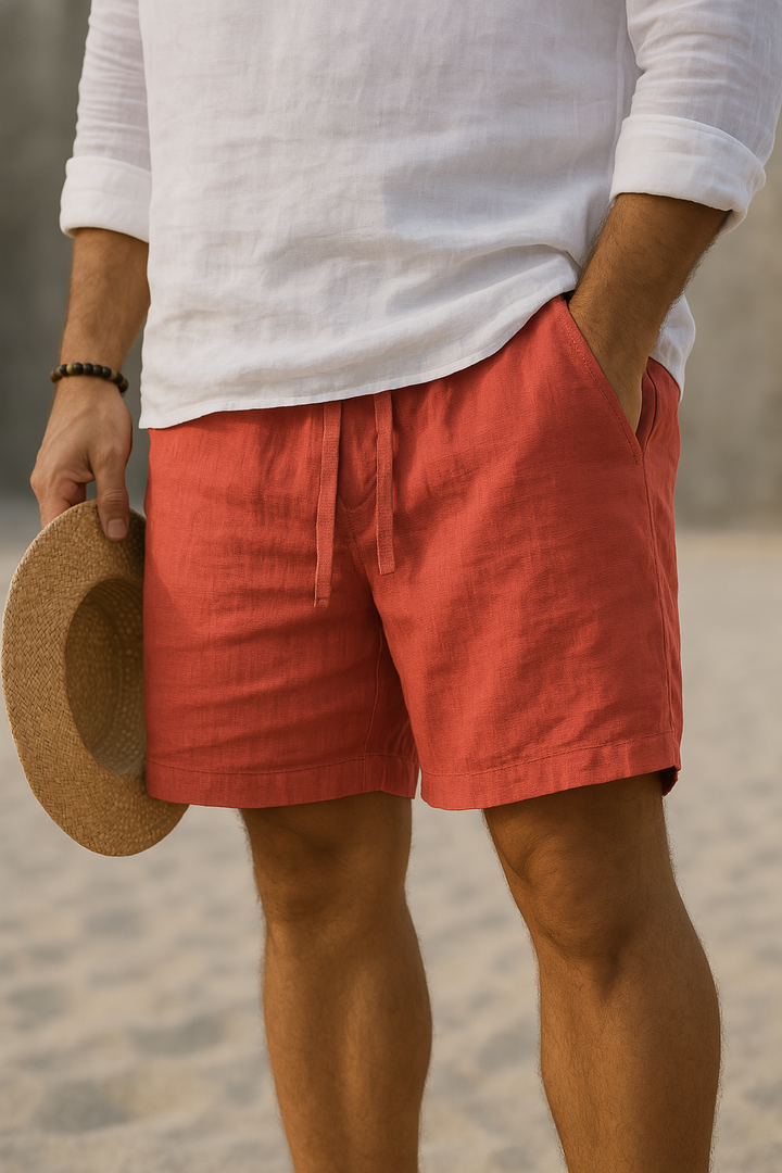 Viktor| Cotton-linen shorts