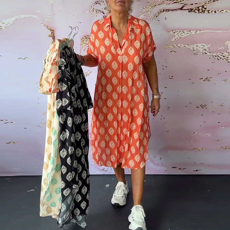 Stylish dress with V-neck