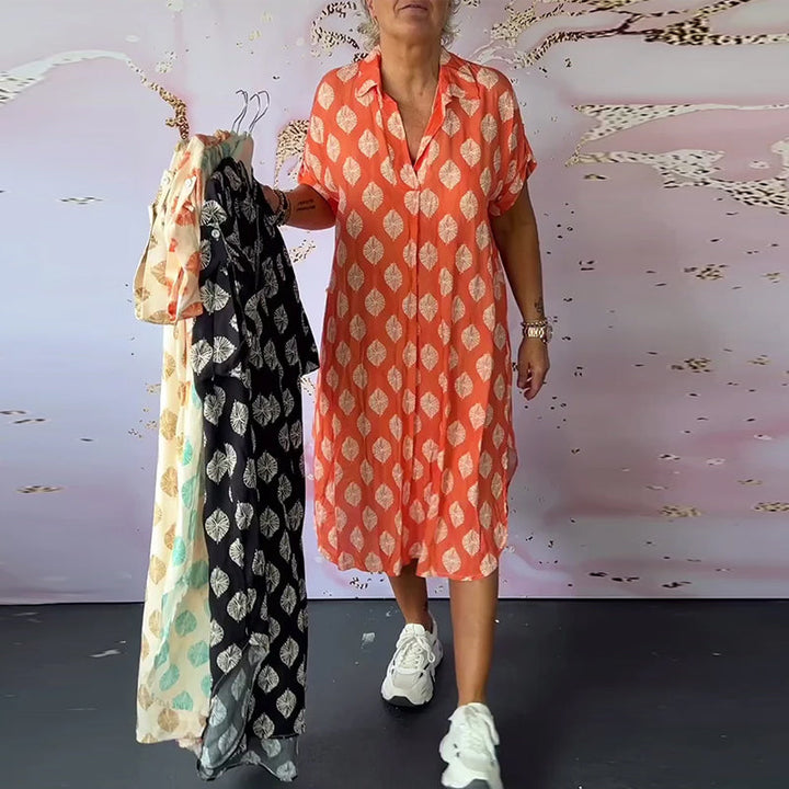 Stylish dress with V-neck