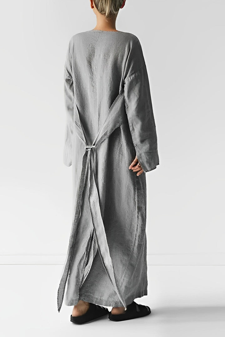 Emily - Linen Wrap Maxi Dress