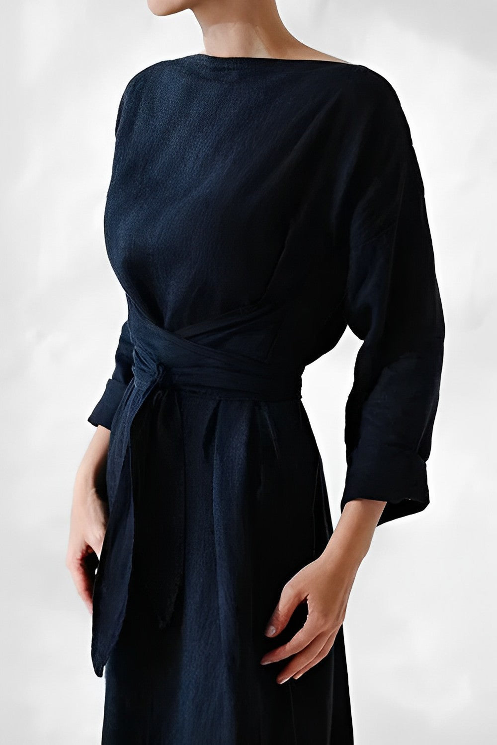 Emily - Linen Wrap Maxi Dress