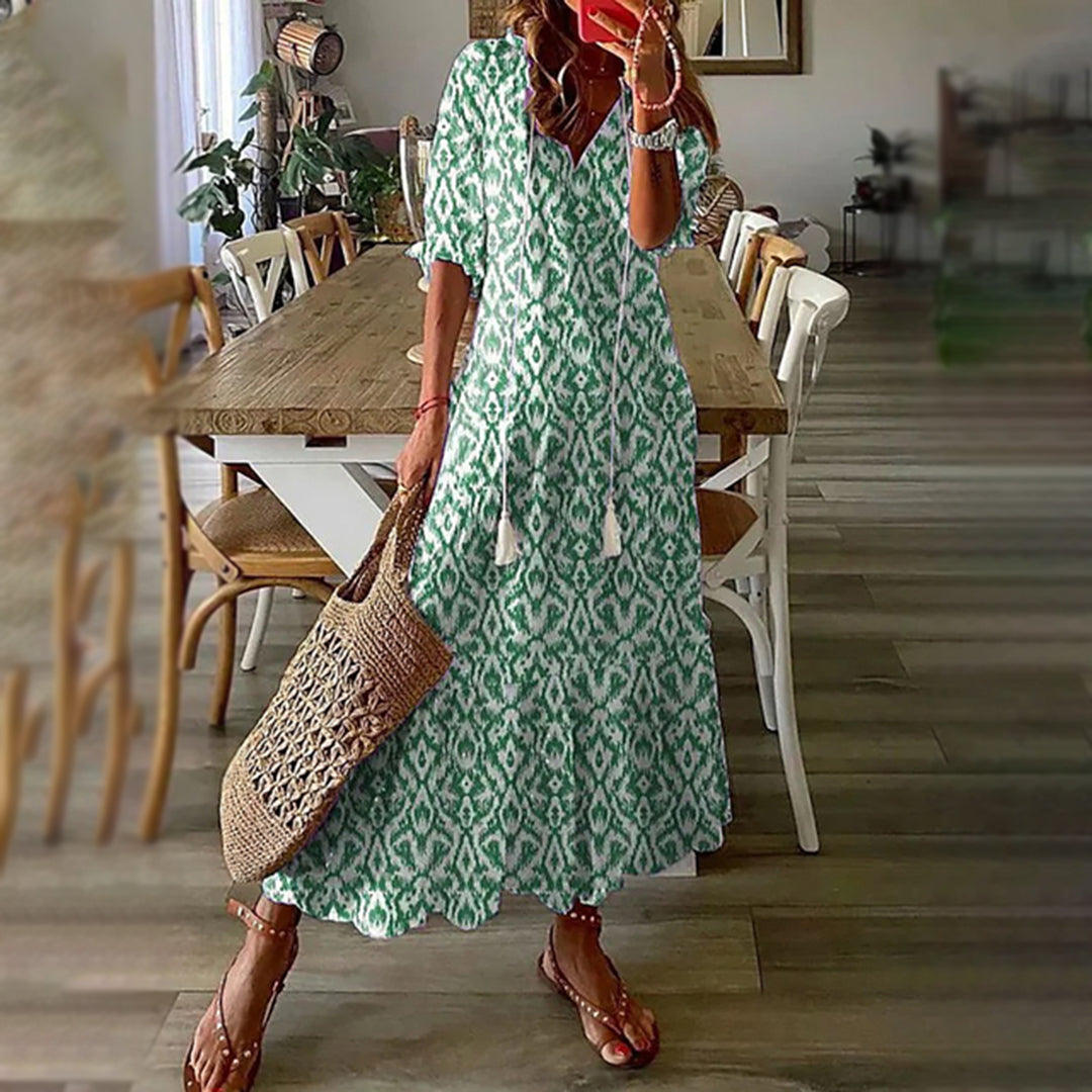 Capucine  – Maxi Boho Dress with Elegant Retro Charm