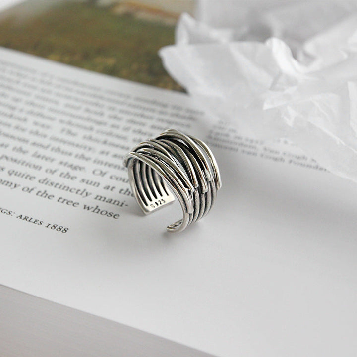 Adjustable Layer Ring Made of Silver