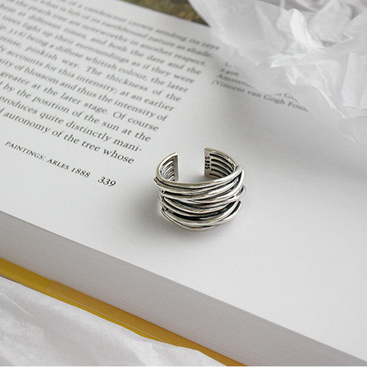 Adjustable Layer Ring Made of Silver