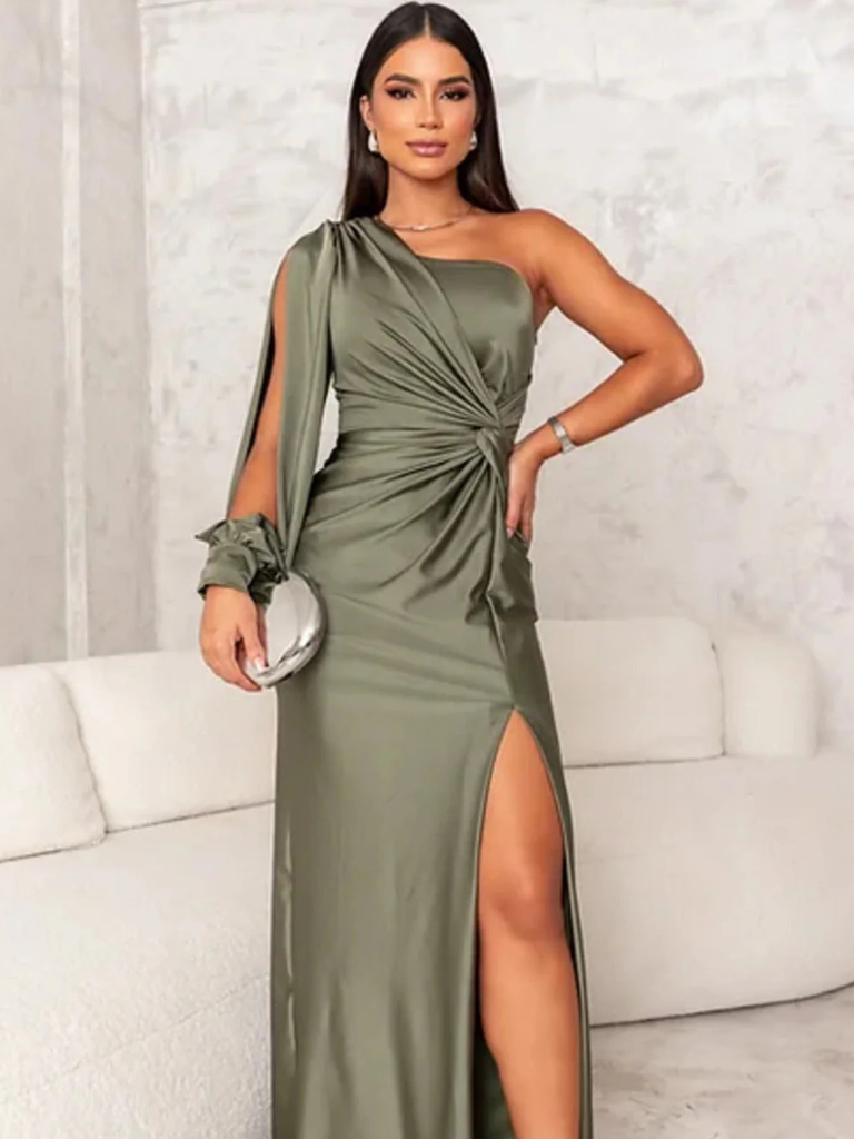 Anna Satin Night Maxi Dress