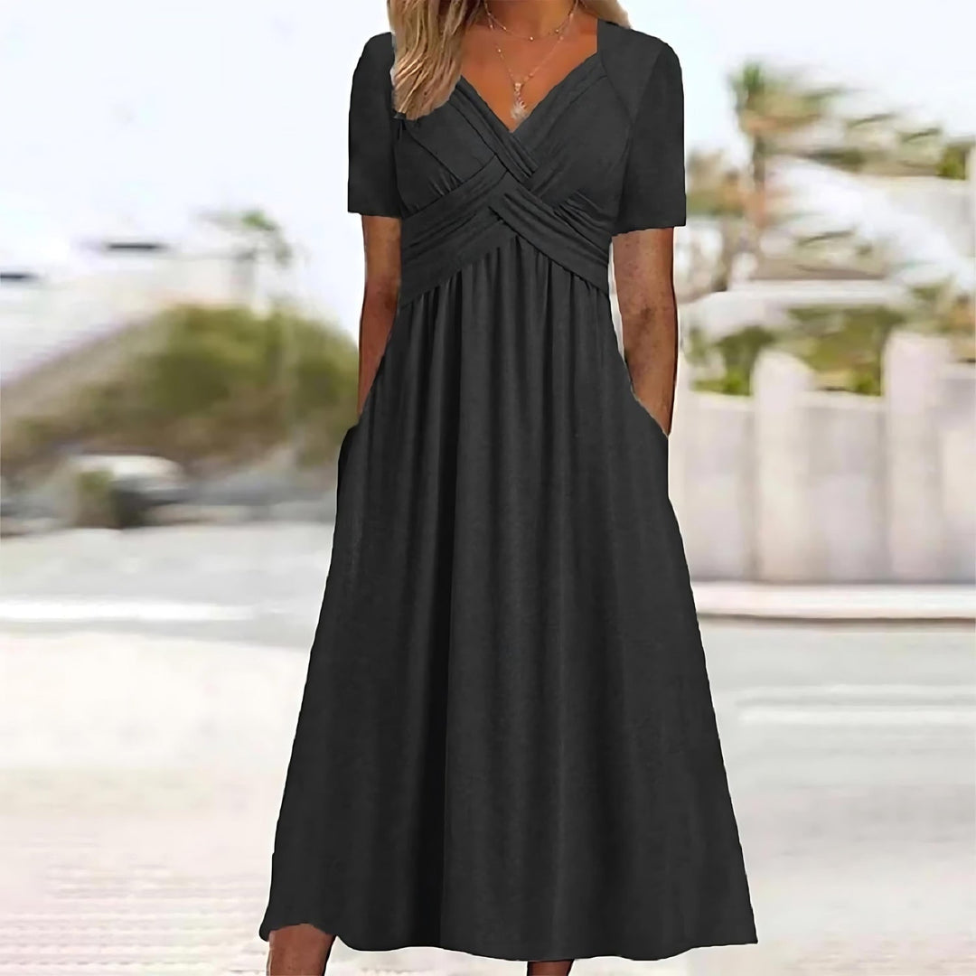 SOFIA | Sculpting Midi Dress with Flattering Silhouette for Elegant Occasions