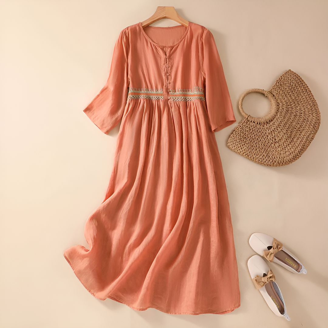 Lina   - Embroidered Dress