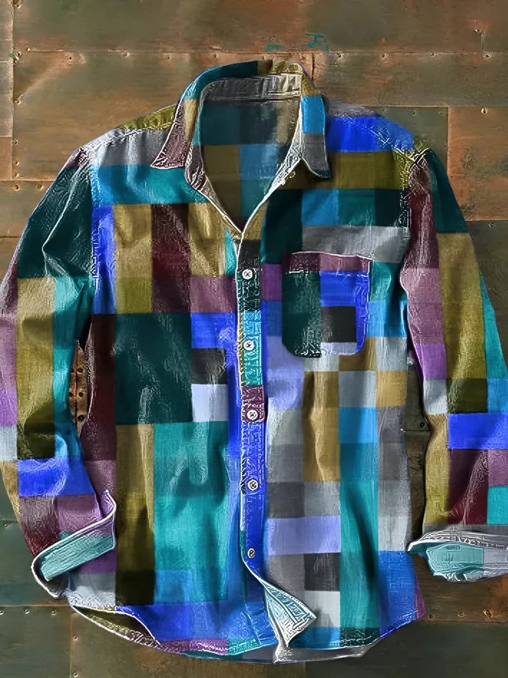 Checkered Polo | Elegant shirt with practical chest pocket