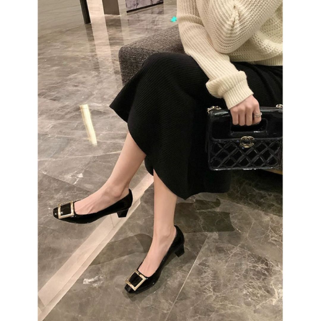 Teona | Elegant sandals with square toe and mid heel