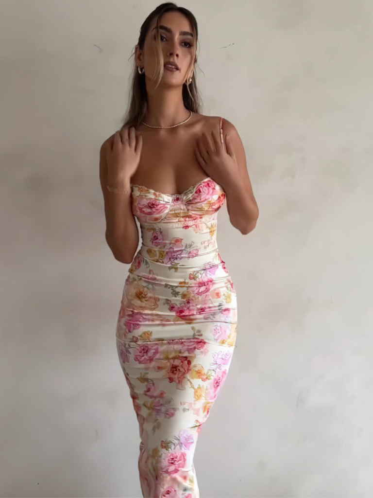 Midnight Flower Maxi Dress