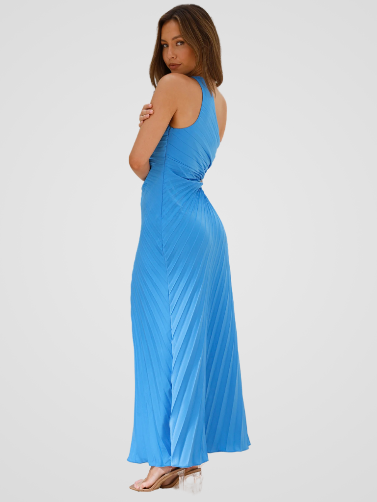 Aurora One Shoulder Pleat Dress