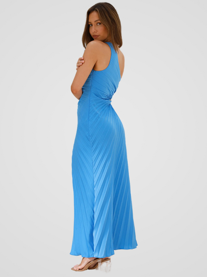 Aurora One Shoulder Pleat Dress