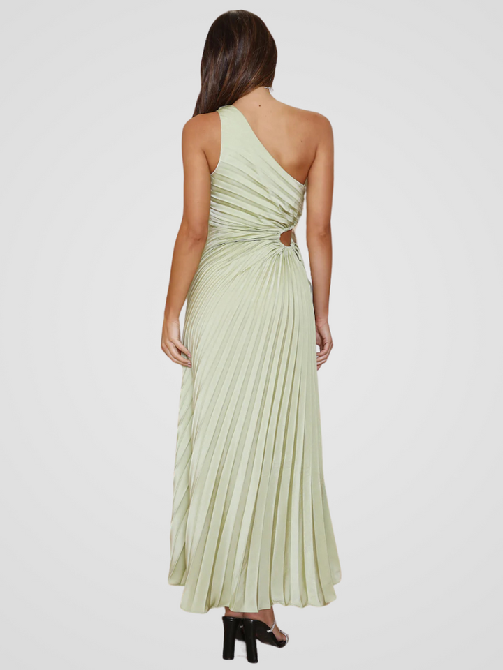 Aurora One Shoulder Pleat Dress