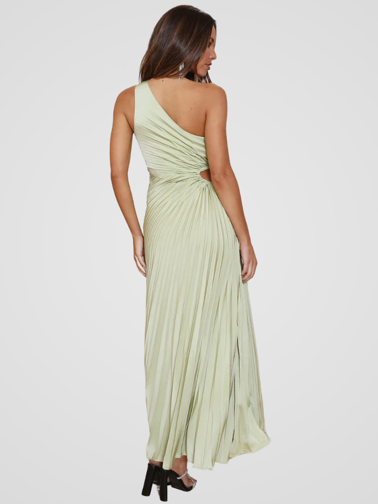 Aurora One Shoulder Pleat Dress