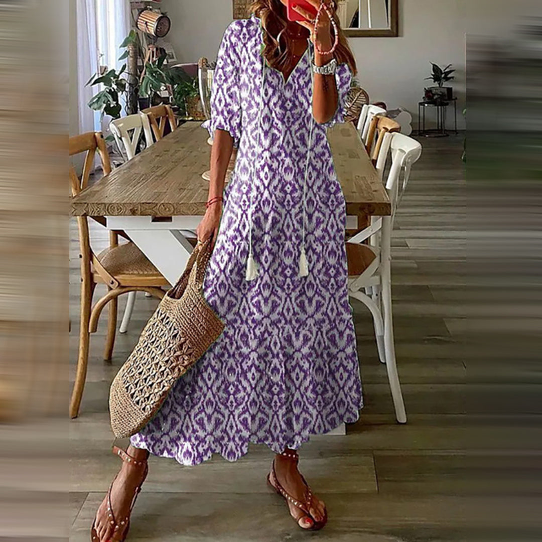 Capucine  – Maxi Boho Dress with Elegant Retro Charm