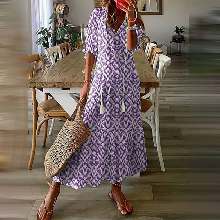 Capucine  – Maxi Boho Dress with Elegant Retro Charm