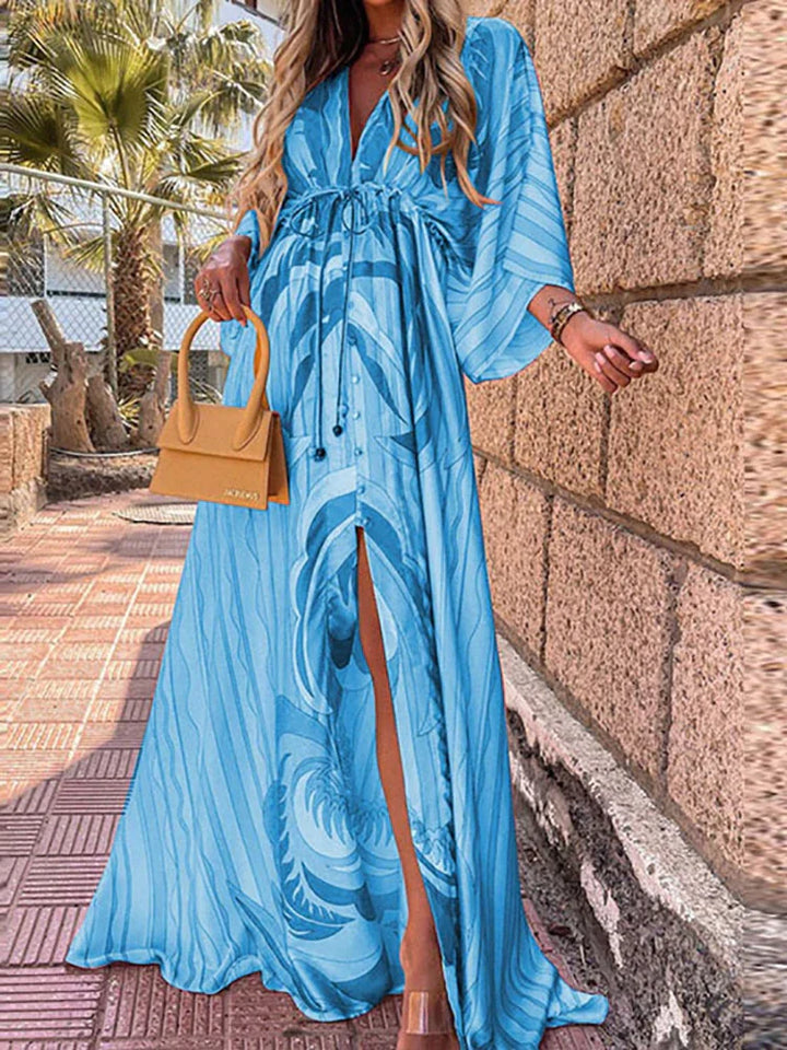 Kiana - Elegant Printed Beach Cover-Up Dress