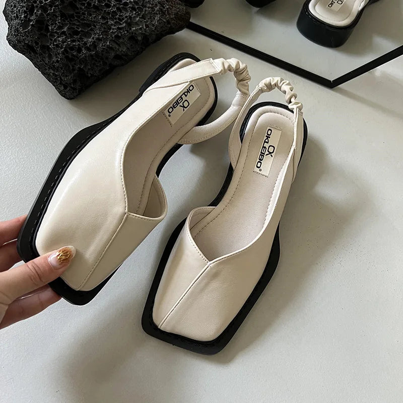 Lidia | Square-toe slingback sandals