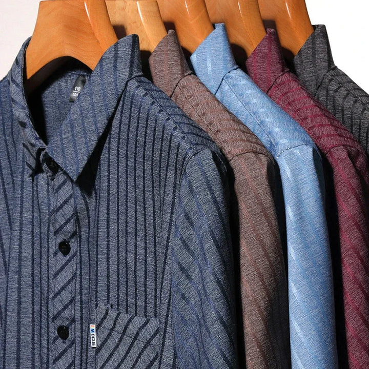 Business Polo with Fine Stripes