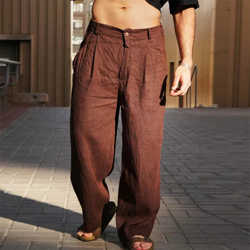 DARIO | WIDE-LEG LINEN TROUSERS