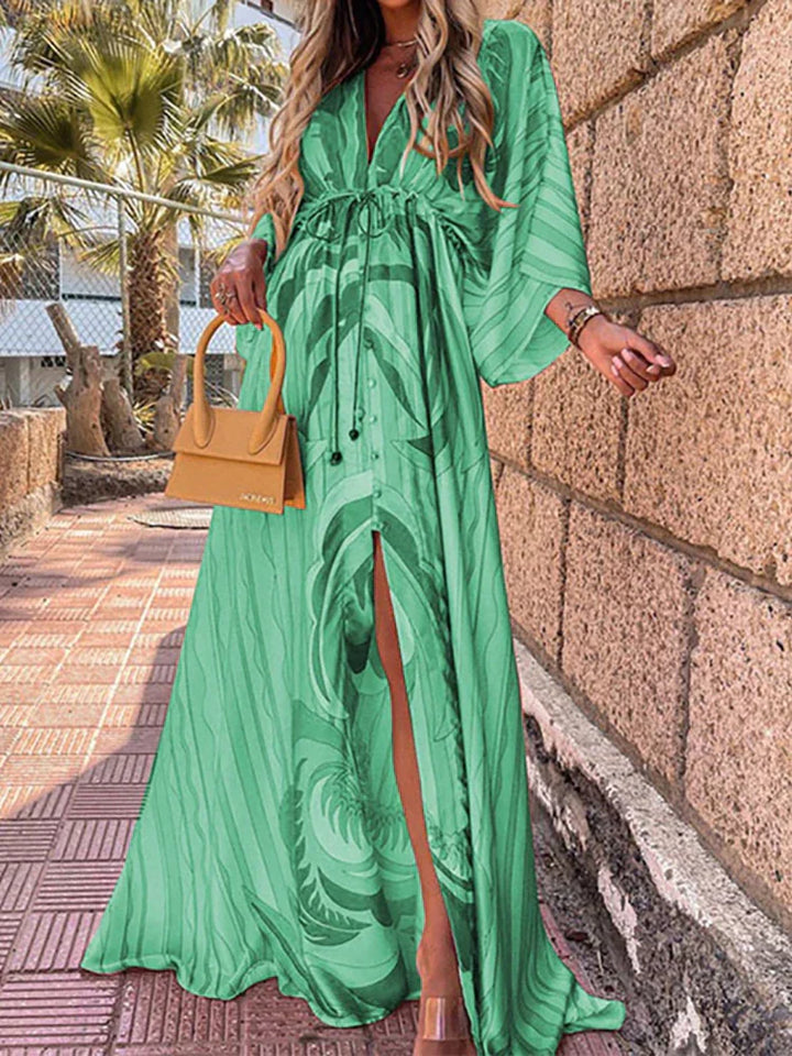 Kiana - Elegant Printed Beach Cover-Up Dress