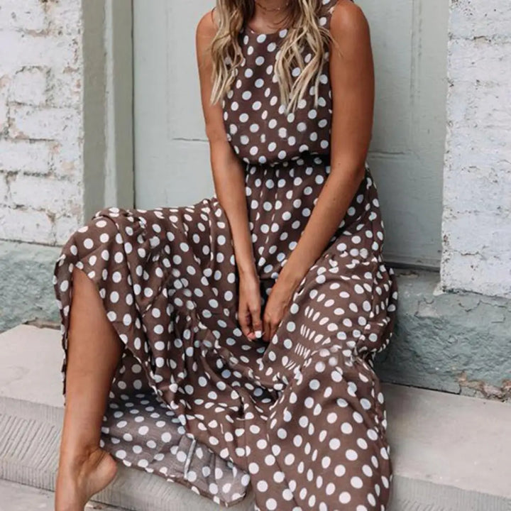 Capri Dotted Maxi Dress