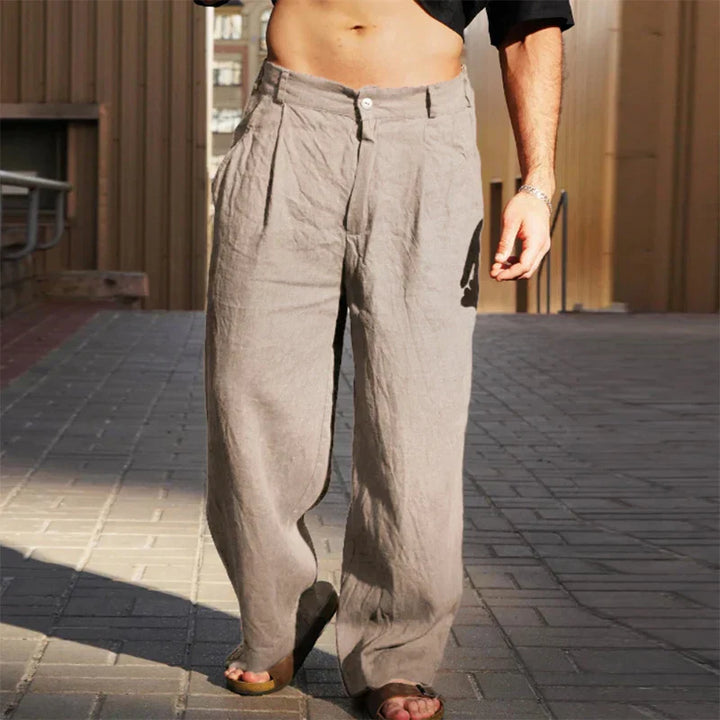 DARIO | WIDE-LEG LINEN TROUSERS