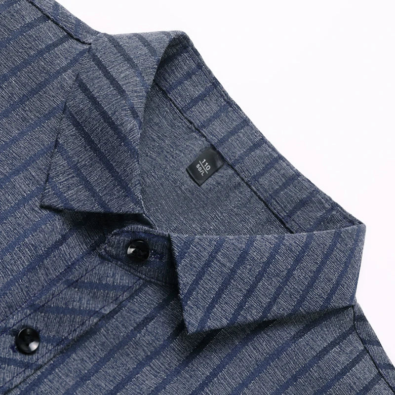 Business Polo with Fine Stripes