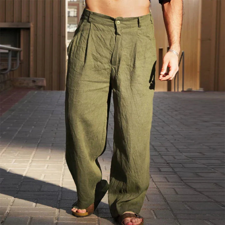 DARIO | WIDE-LEG LINEN TROUSERS