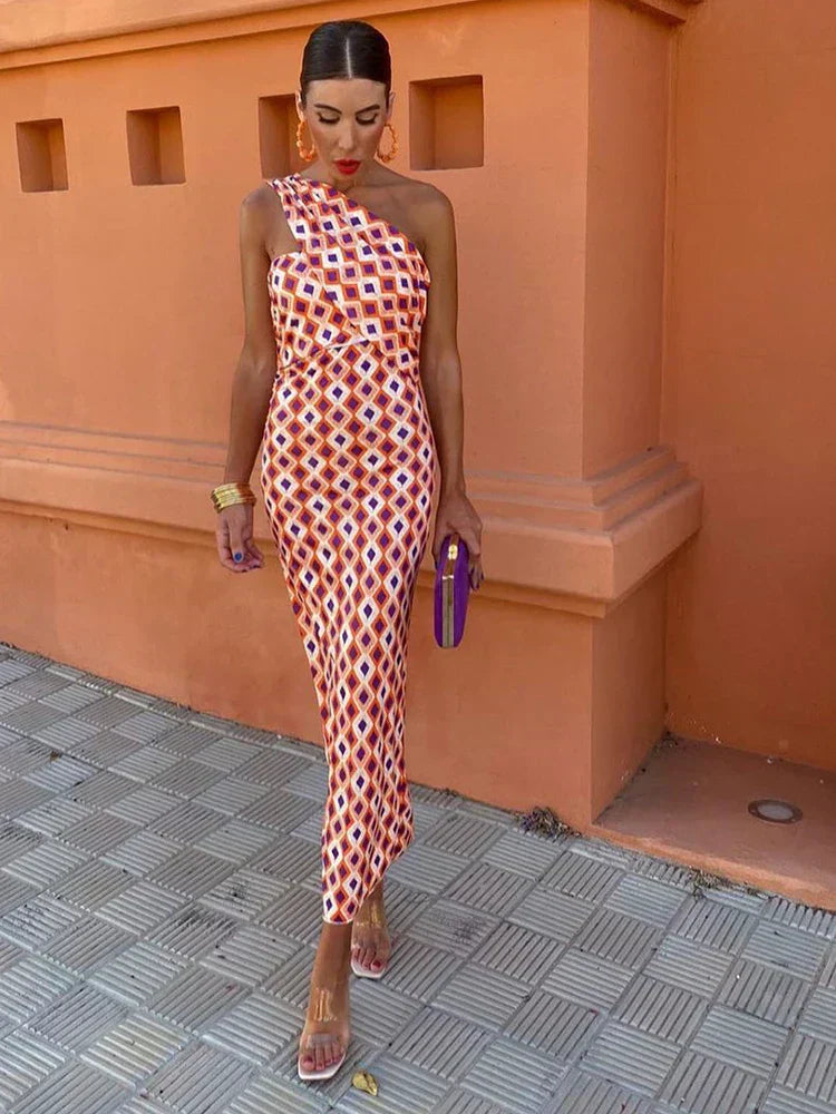 Irmgardi | Elegant One-Shoulder Dress