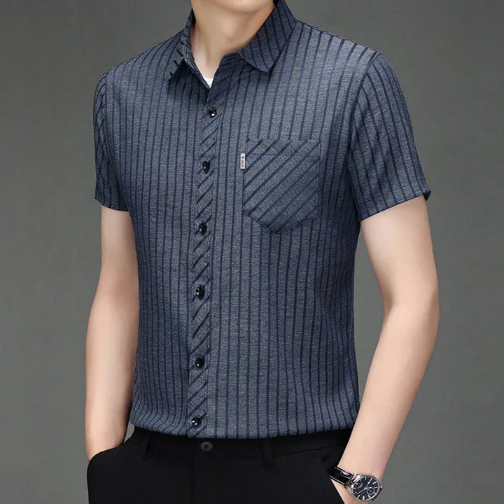 Business Polo with Fine Stripes