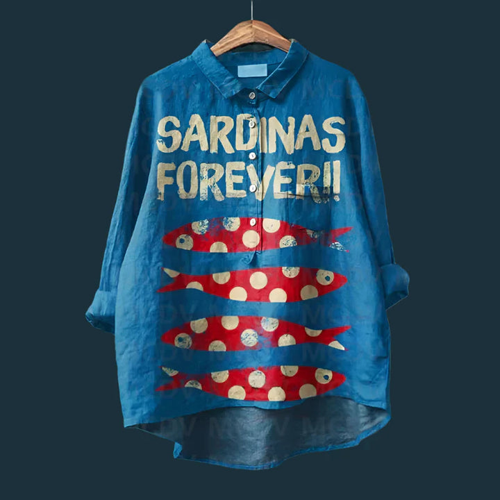 Rael | Comfortable vintage shirt with fish print