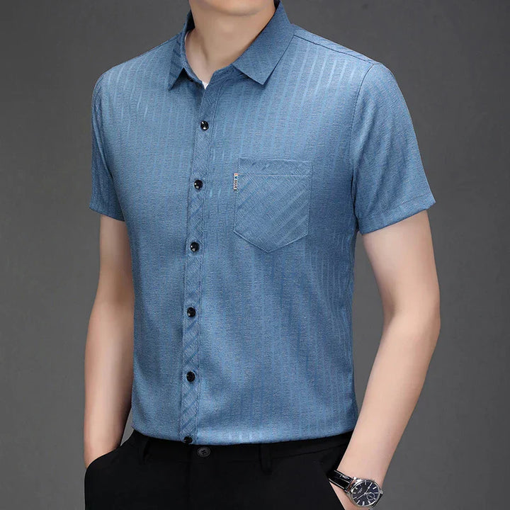 Business Polo with Fine Stripes