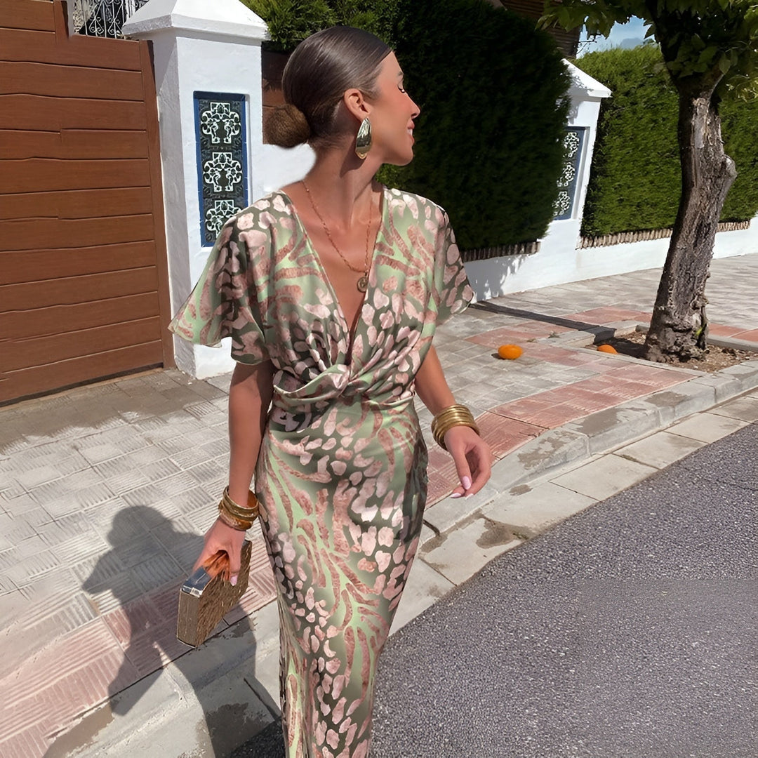 Matilda   | Long Robe with Twisted Collar