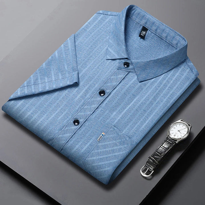 Business Polo with Fine Stripes