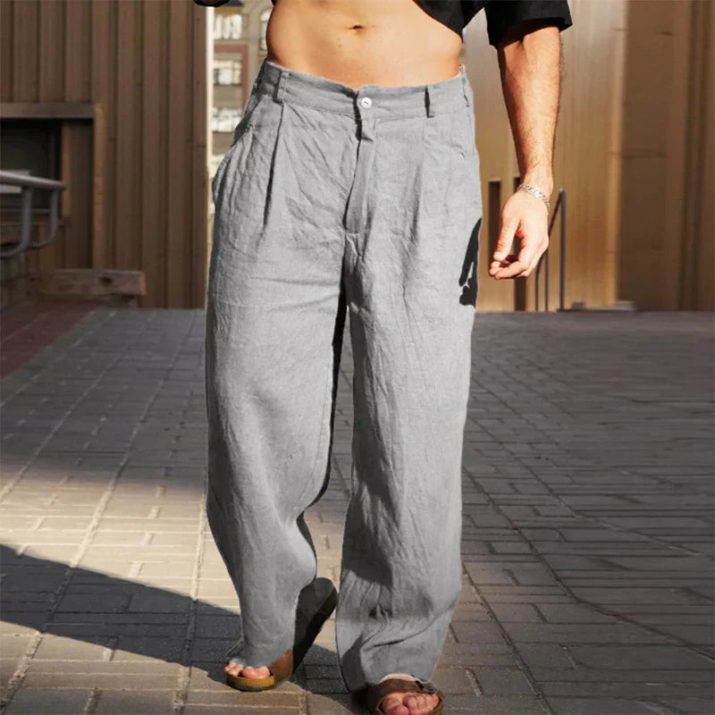 DARIO | WIDE-LEG LINEN TROUSERS