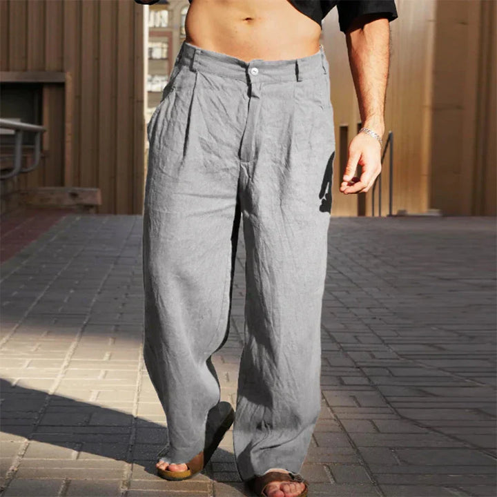 DARIO | WIDE-LEG LINEN TROUSERS