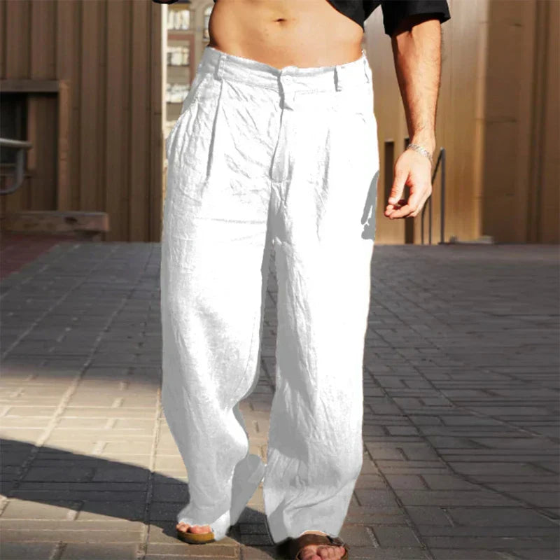 DARIO | WIDE-LEG LINEN TROUSERS