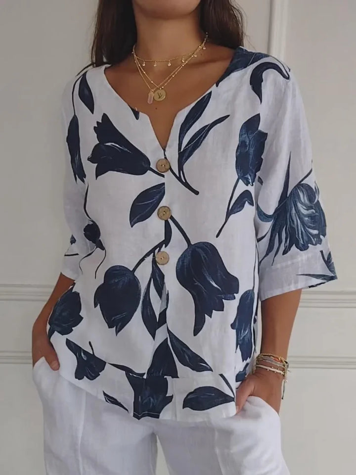 Lena | Blouse with Flowers