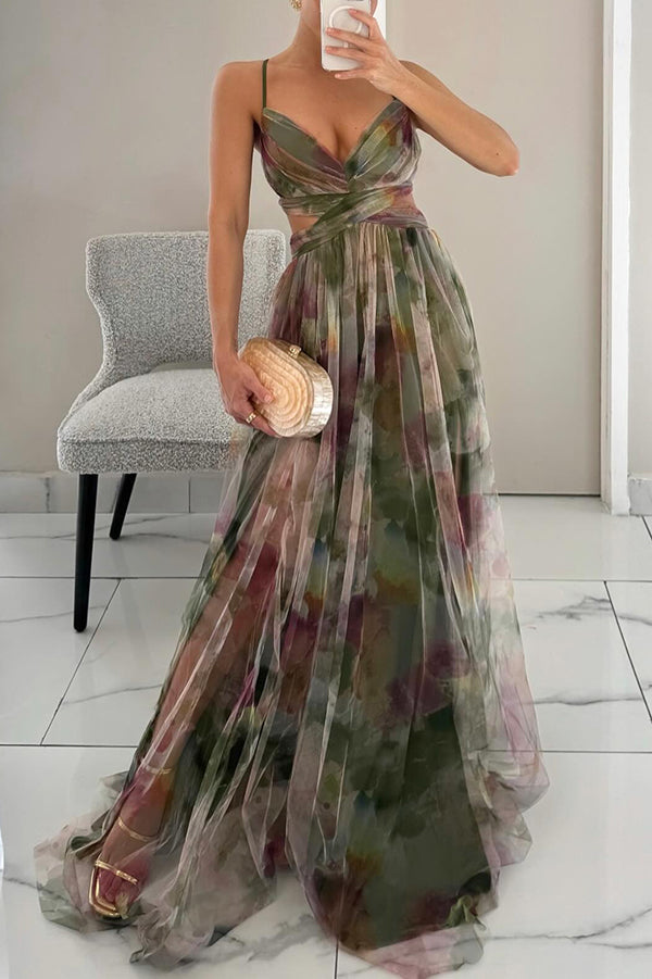 Eléna - Elegant Long Floral Dress