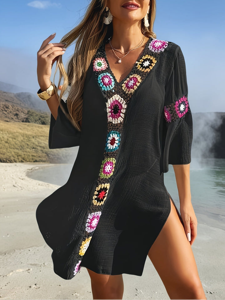Maïa | Crochet-trimmed boho beach dress