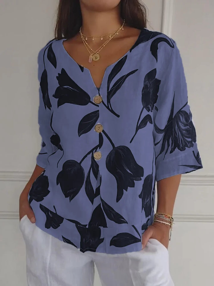 Lena | Blouse with Flowers