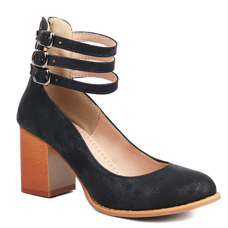 Caa | Smooth Sandals with Ankle Straps and Wedge Heel